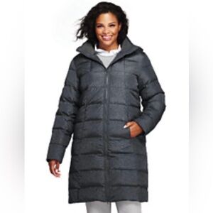Lands' End Women's Gray Down Puffer Coat